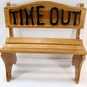 Solid Wooden Time Out Bench Chair